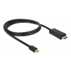 Delock Kabel mini Displayport 1.1 hane till HDMI-A hane, full HD,svart 83698