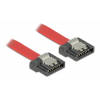 DeLOCK SATA FLEXI kabel, 6Gbps, lås clips, 10cm, röd 83832