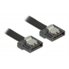 DeLOCK SATA FLEXI kabel, 6Gbps, lås clips, 20cm, svart 83839