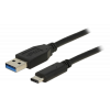 DeLOCK USB-kabel, 1m, Typ C ha - Typ A ha, 3.1 Gen 2, svart 83870