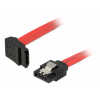 DeLOCK SATA-kabel, 0,5m, 6Gb/s, låsclip, vinklad uppåt - rak, 26 AWG 83974