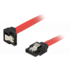 DeLOCK SATA-kabel, 0,5m, 6Gb/s, låsclip, vinklad nedåt - rak, 26 AWG 83979