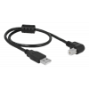 Delock Cable USB 2.0 Type-A male > USB 2.0 Type-B male angled 0.5 m bl 84809