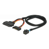 DeLock 84821 Converter, SFF-8643 hane till U.2 hane + SATA Ström kabel 84821
