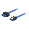 DeLOCK SATA förlängningskabel, ho - ha, SATA 6Gb/s, 1m, blå 84975