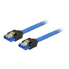 DeLOCK SATA-kabel, raka kontakter, SATA 6Gb/s. 0,2m, blå 84977