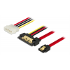Delock Cable SATA 6 Gb/s 7 pin receptacle + Molex 4 pin power plug > S 85230