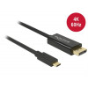 DeLock 85255 Kabel USB Type-C hane till Displayport hane (DP Alt-läge)