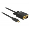 DeLock 85262 Kabel USB Type-C hane till VGA hane (DP Alt-läge) Full HD