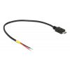 Delock Cable USB 2.0 Micro-B male > 2 x open wires power 20 cm 85541