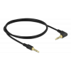 Delock Stereo Jack Cable 3.5 mm 4 pin male > male angled 1 m black 85610