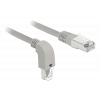 Delock Network cable RJ45 Cat.5e SF/UTP downwards angled / straight 1m 85856