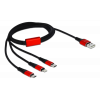 Delock USB Charging Cable 3 in 1 for Lightning™ / Micro USB / USB Type 85892