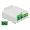 Delock Optical Fiber Connection Box for DIN Rail 4 x SC Simplex or LC 85921