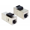 DeLOCK Keystonemodul, RJ45 hona - RJ45 hona, Cat6, skärmad, silver 86210