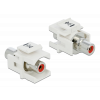 Delock Keystone module RCA female > RCA female red 86305