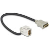DeLOCK Keystone modul med kabel, HDMI ho - ho, 22cm, grå 86326