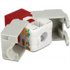 DeLOCK UTP Cat6 Keystone modul, RJ45 ho - LSA Cat6, Tool-free röd/gr 86344