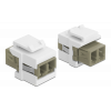 Delock Keystone Module LC Duplex female to LC Duplex female beige / wh 86347
