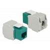 DELOCK Keystone-modul RJ45-kontakt > LSA Cat.6 UTP grön 86349