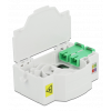 Delock Optical Fiber Connection Box for DIN Rail 4 x SC Simplex or LC 86543