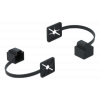 Delock Dust Cover for RJ45 plug with mounting clip black 86589