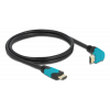 Delock High Speed HDMI cable male-male 90° down 48 Gbps 8K 60 Hz 1 m 86991