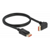 Delock DisplayPort cable male straight to male 90° upwards 8K 60Hz 1m 87054