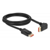 Delock DisplayPort cable male straight to male 90° upwards 8K 60Hz 2m 87055