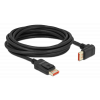 Delock DisplayPort cable male straight to male 90° upwards 8K 60Hz 5m 87057