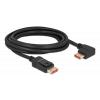 Delock DisplayPort cable male straight to male 90° right 8K 60Hz 3m 87067