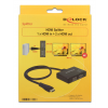 Delock HDMI Splitter 1 x HDMI in > 2 x HDMI out 4K 87700