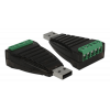 Delock Converter USB Type-A to Serial RS-422/485 surge protection 600W 87738