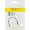DeLOCK adapter, MMCX ha - SMA ha, 0,1m, svart 88471