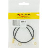 DeLOCK adapter, MMCX ha - RP-SMA ho, 0,3m, svart 88472