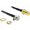 DeLock antennadapter, TS-9 ha till SMA ho, RG174, 0,14m, svart 88487