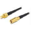 DeLOCK antennadapter, SMB ha - SMB ho, 0,5m, svart 88732