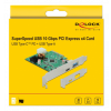 Delock PCI Express x4 Card to 1 x external USB Type-C™ female with PD 89001