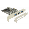 Delock PCI Express Karte > 3 x extern + 1 x intern USB 3.0 Typ-A Buchs 89301