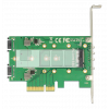 Delock PCI Express Karte > 3 x M.2 Slot – Low Profile Form Faktor 89518