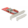 Delock PCI Express x4 Karte > 1 x intern NVMe M.2 Key M 110 mm mit Küh 89577