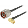 DeLOCK antennkabel, N hane - RP-SMA hane, 90gr vinkel, svart 89579