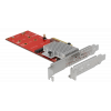 PCI Express x8 Card to 2 x internal NVMe M.2 Key M - Low Profile 90305