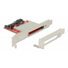 DeLOCK SATA-kortlässare för CFast-kort, low profile, 1xSATA 7+15-pin 91495