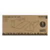 DELTACO L-stödskenor för 10"-skåp, 136mm, 2-pack, svart 98610004