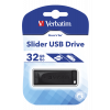 Verbatim USB DRIVE 2.0 STORE N GO SLIDER 32GB BLACK 98697