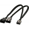 Kabel ström PWM-fläkt 4-pin till 4-pin x 2 (ha-ho)