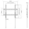 DELTACO Office, heavy-duty fixed foldable, 32"-70", 70kg, 75x75-400x40 ARM-0200