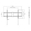 DELTACO Office, heavy-duty fixed foldable, 43"-90", 70kg, 200x200-800x ARM-0202