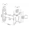 DELTACO Office, full-motion 2-way wall, 13"-27", 25kg, 75x75-100-100 ARM-0250
